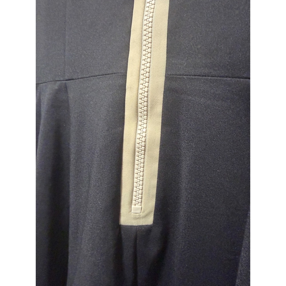 Kate Spade Black Fit and Flare Dress Sleeveless Contrast Piping Exposed Zipper - Picture 6 of 7